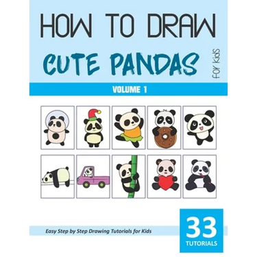 How to Draw Cute Pandas for Kids - Volume 1