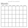 Blank Calendar: White Background, Undated Planner for Organizing, Tasks, Goals, Scheduling, DIY Calendar Book