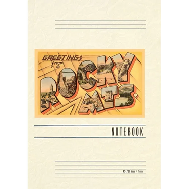 Vintage Lined Notebook Greetings from the Rocky Mts.