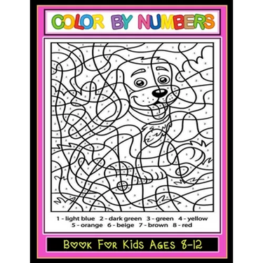 Color by Numbers: Large print, Coloring Book for Kids Ages 8-12