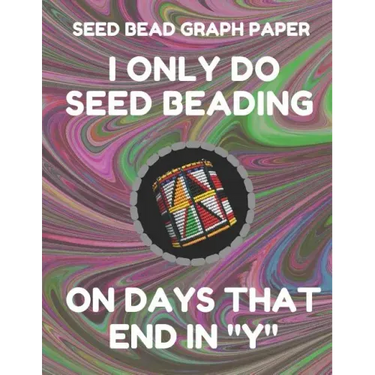 Seed Bead Graph Paper: Book for Designing Seed Beading Patterns, 8.5 by 11 Inches, Large Size, Funny Days Dark Swirl Cover
