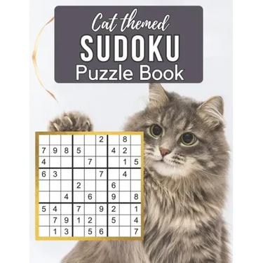 Cat Themed Sudoku Puzzle Book: A Cute Sudoku Book with 100 Easy to Hard Puzzles in Large Print for Endless Cat Sudoku Game Fun - Perfect Paperback Gi