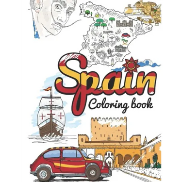 Spain Coloring Book: Adult Colouring Fun, Stress Relief Relaxation and Escape