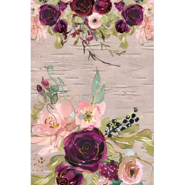Notebook: Pretty Pink & Purple Roses 120 Page