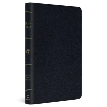 ESV Large Print Thinline Bible (Genuine Leather, Black)