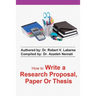 how to write a research proposal, paper or thesis