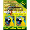 Amazing Spot the Difference Book for Adults: Animal Picture Puzzles (50 Puzzles): Can You Find All the Differences? (Volume 2)