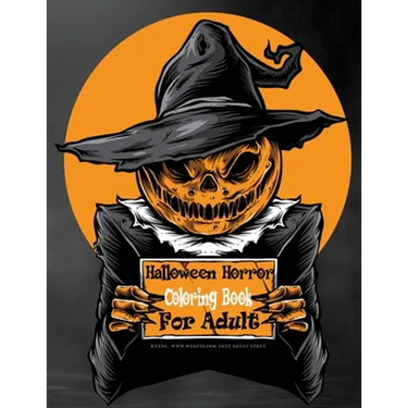 Halloween Horror Coloring Books For Adults: 40 Zombie and Skull Face Relief Monsters Spooky Creatures Haunted Creepy Paint Scary Happy Pumpkin Stress