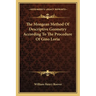 The Mongean Method Of Descriptive Geometry According To The Procedure Of Gino Loria