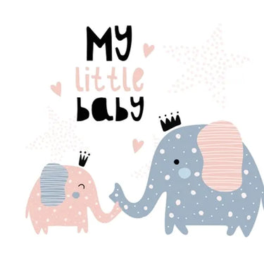 My Little Baby: A Modern Scandinavian Elephant Themed Square Hardcover Square Hardcover Baby Shower Guest Book for Girls - Includes Sign-In, Wishes &