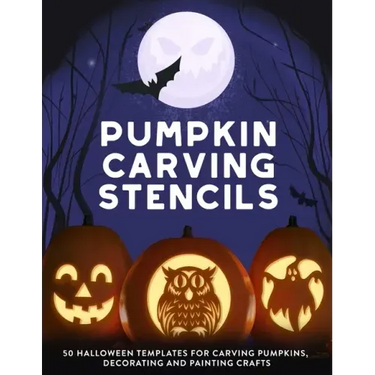 Pumpkin Carving Stencils: 50 Halloween Templates for Carving Pumpkins, Decorating and Painting Crafts