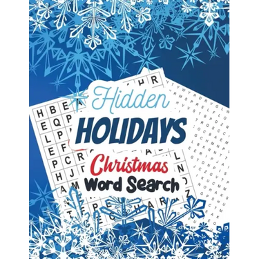 Hidden Holidays - Christmas Word Search: Large Print Christmas Word Search Puzzle, Exercise Your Brain Activity Book, Christmas Word Search Book With