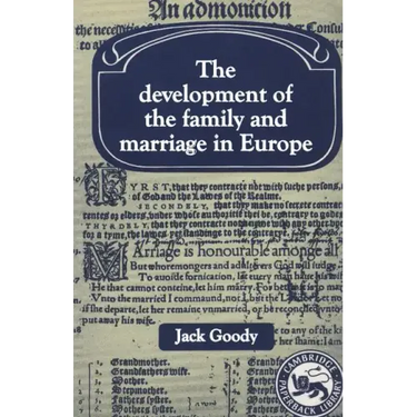 Development of the Family and Marriage in Europe