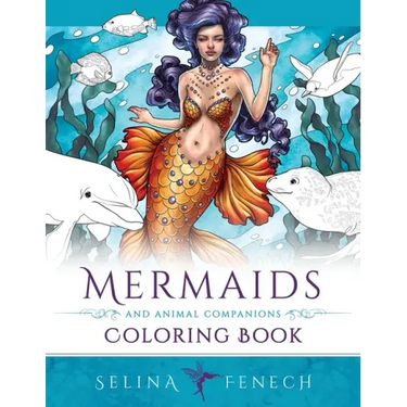 Mermaids and Animal Companions Coloring Book: Fantasy Coloring for Grown Ups