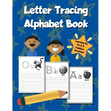 Letter Tracing Alphabet Book: ABC Learning Workbook for Kids - Toddlers, Preschool, K-2 - Blue