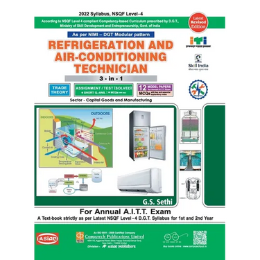 Refrigeration & AC 3-In-1 Th./Asst./Model Papers (Nsqf -4 Syll.) 1st & 2nd Yr.