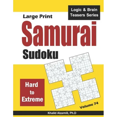 Large Print Samurai Sudoku: 500 Hard to Extreme Sudoku Puzzles Overlapping into 100 Samurai Style