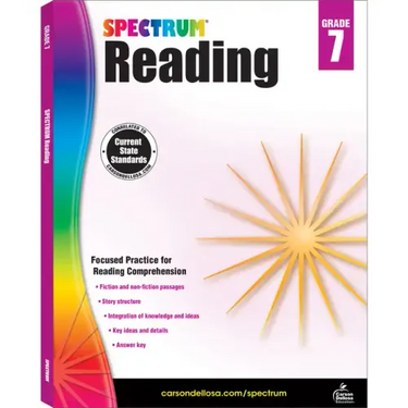 Spectrum Reading Workbook, Grade 7: Volume 105