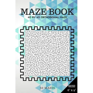 Maze Book: 40 by 40 orthogonal maze (Suitable for Kids All ages and Adults)