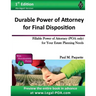 Durable Power of Attorney for Final Disposition: Fillable Power of Attorney (POA Only) For Your Estate Planning Needs