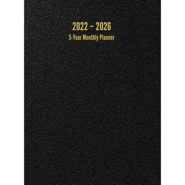 2022 - 2026 5-Year Monthly Planner: 60-Month Calendar (Black) - Large