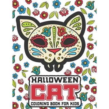 Halloween Cat Coloring Book For Kids: 40 Amazing Cat Coloring Pages with Halloween Themed Designs For Animal Lovers