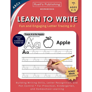 Learn to Write Workbook: Handwriting practice with uppercase & lowercase letter tracing A-Z