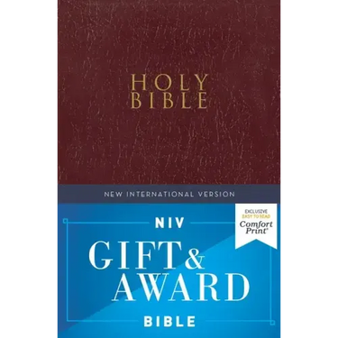 Niv, Gift and Award Bible, Leather-Look, Burgundy, Red Letter Edition, Comfort Print