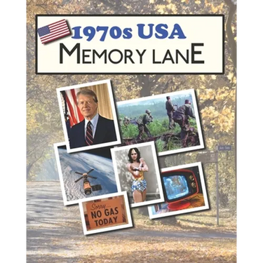 1970s USA Memory Lane: large print book for dementia patients