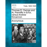 Thomas D. Owings and Al, Plaintiffs in Error, Versus Andrew Kincannon