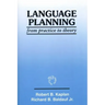 Language Planning: From Practice to Theory