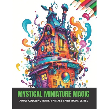 Mystical Miniature Magic: Adult Coloring Book, Fantasy Fairy Home Series, 50 pages, 8.5 x 11 inches