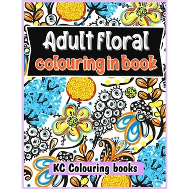 Adult floral colouring in book