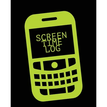 Screen Time Log: Daily Track Kids Screenfree Digital Detox, Screen Activities Tracker, For Parents, Journal, Book