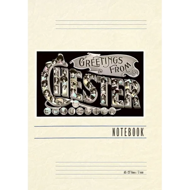 Vintage Lined Notebook Greetings from Chester