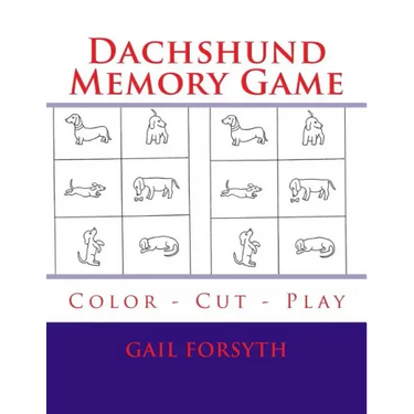 Dachshund Memory Game: Color - Cut - Play