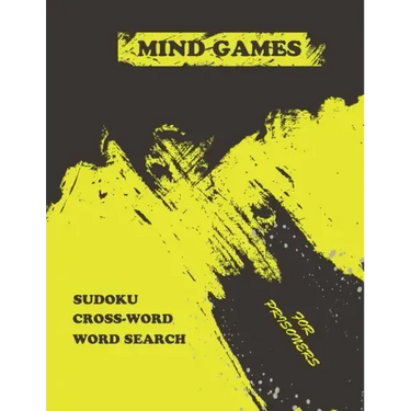 mind games for prisoners: the Big brain teaser activity book ( sudoku - word search - crossword ) for elderly in large format over 250 pages