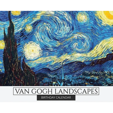 Birthday Calendar: Van Gogh Landscapes Hardcover Monthly Daily Desk Diary Organizer for Birthdays, Important Dates, Anniversaries, Special Days, Keeps