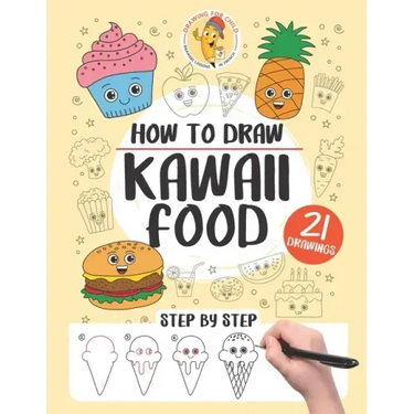 How to draw Kawaii Food: 21 step-by-step