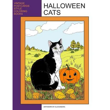 Halloween Cats: Coloring Book