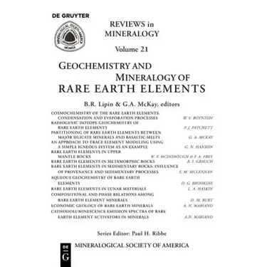 Geochemistry & Mineralogy of Rare Earth Elements