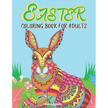 Easter Coloring Book for Adults: Easy and Large Designs