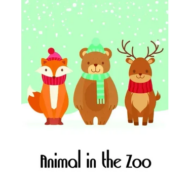 Animal in the Zoo: The Coloring Pages, design for kids, Children, Boys, Girls and Adults