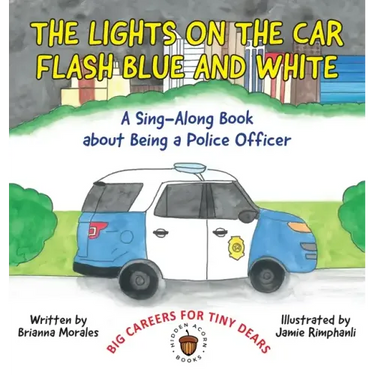 The Lights on the Car Flash Blue and White