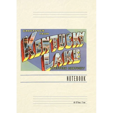 Vintage Lined Notebook Greetings from Kentucky Lake