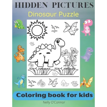 Hidden Pictures: Dinosaur Puzzle-Coloring book for kids 3-5 years