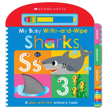My Busy Write-And-Wipe: Sharks (Scholastic Early Learners)