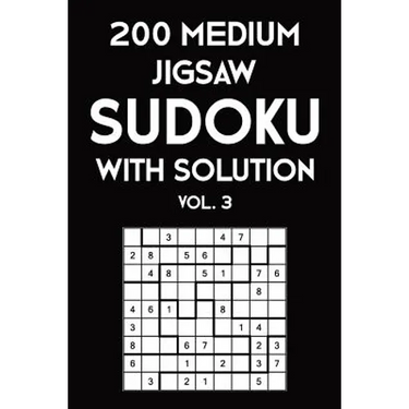 200 Medium Jigsaw Sudoku With Solution Vol. 3: 9x9, Puzzle Book, 2 puzzles per page
