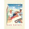 Vintage Lined Notebook Greetings from San Rafael, California