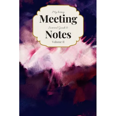 My Boring Meeting Survival Guide & Notes: 6x9 Meeting Notebook and Puzzle Book